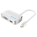 VENTION MINI DP to HDMI/VGA Converter 0.15M White Model # HBBWB