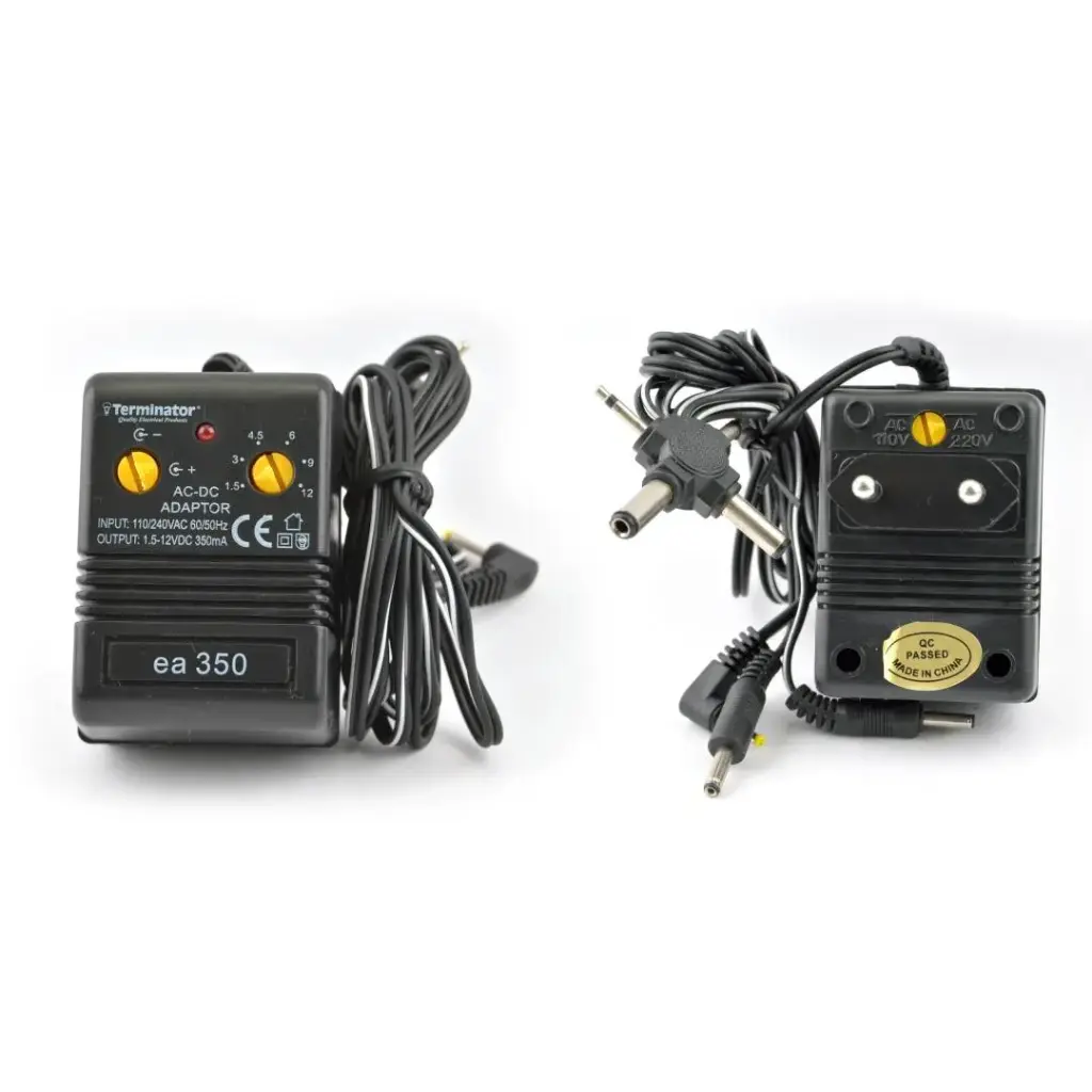 [ea 350] Terminator AC/DC Power Adaptor Deluxe Universal  7 Way 350mA 6W Input 110/240VAC 50Hz With Output DC 1.5-12V