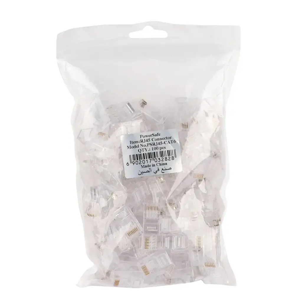 PowerSafe Patch Cord CAT6 Connectors RJ45-8P8C (100 Pcs In Bag)