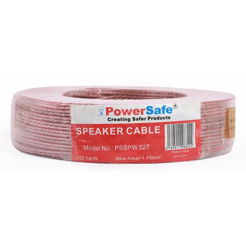 [PSSPW 52T] PowerSafe Speaker Cable 44/0.12*3CCA Transparent PVC Size:3.2*7.8