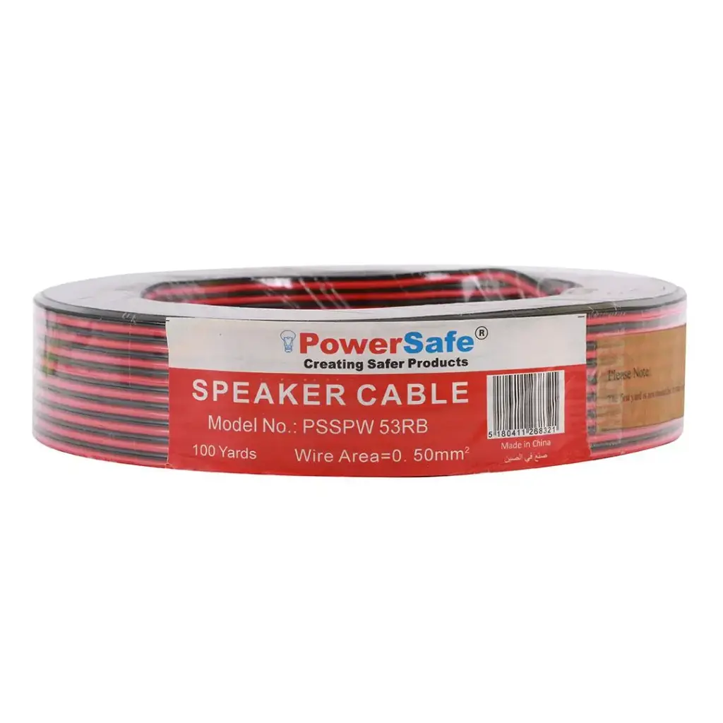 [PSSPW 53RB] PowerSafe Speaker Cable 38/0.12CCA Black/Red PVC Size:2.9/5.9
