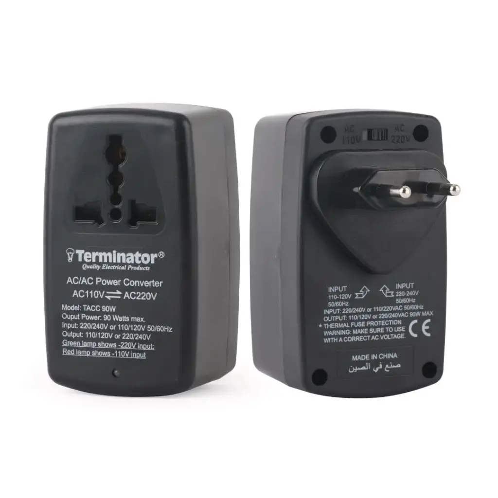 Terminator Ac/Ac 90W Voltage Converter With 2RP Plug
