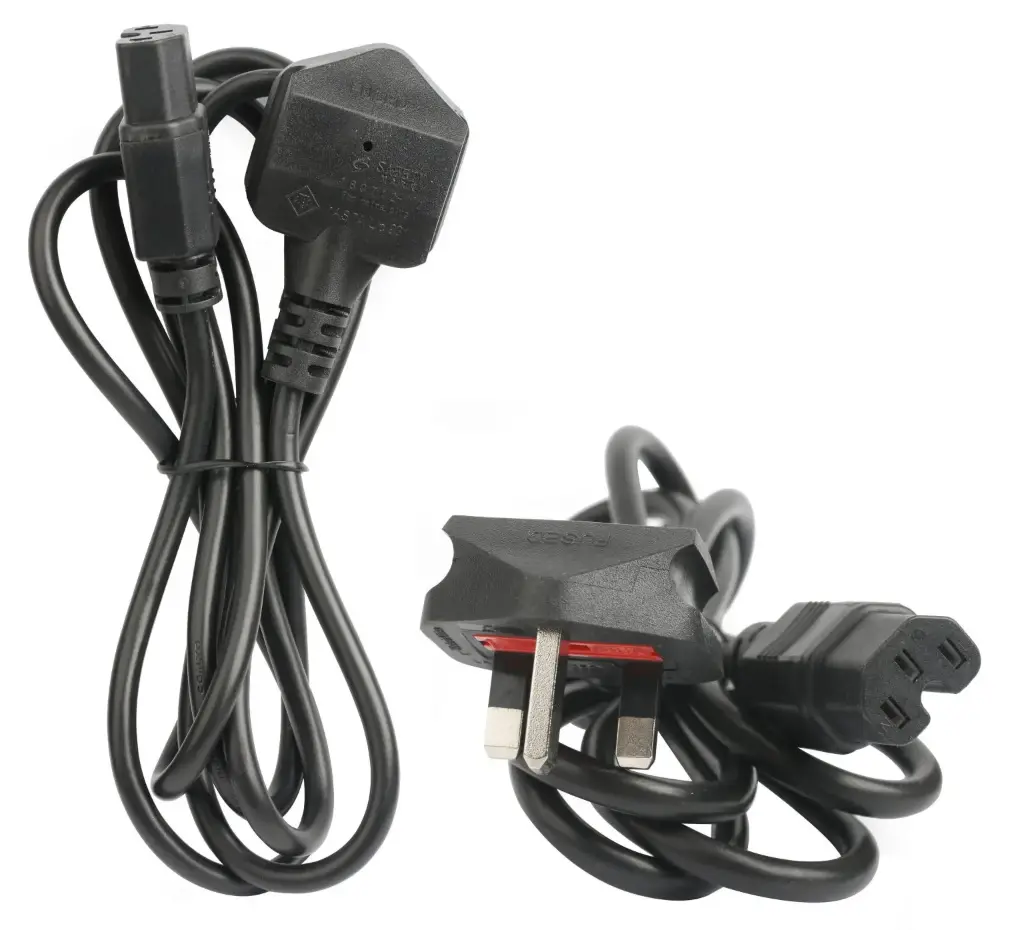 Terminator Power Cord with C15 Connector 13A Fused Moulded Plug 2M Cable 3X1.00mm2