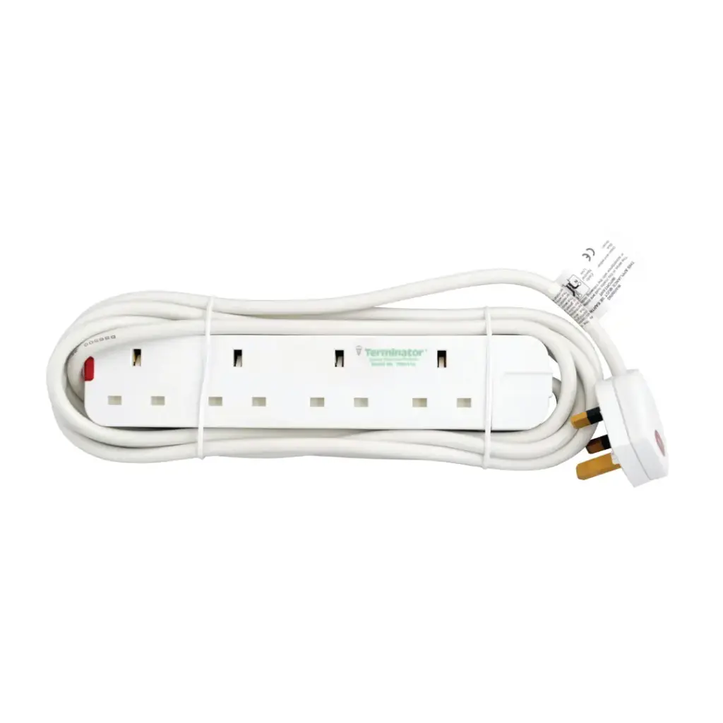 [TPB 1119-3M] Terminator 4 Way Power Extension Socket 3M Cable 13A