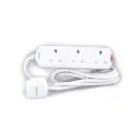 Terminator 3 Way UK Power Extension Socket 5M 1.25mm2 Cable 13A Plug