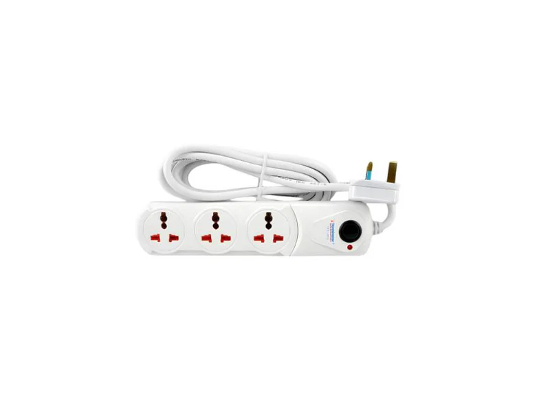 [TPB 13SIA-3M] Terminator 3 Way Universal Extension Socket With Switch & LED 3M Cable