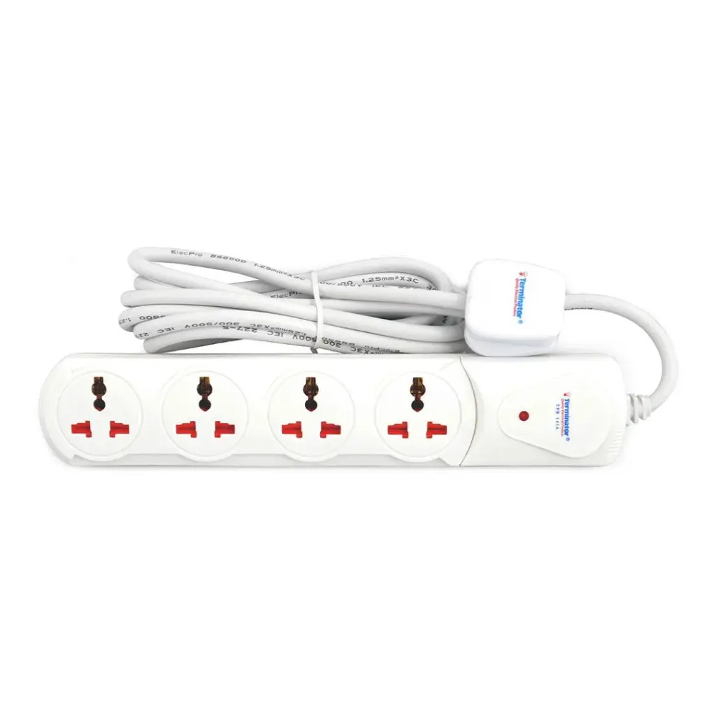 [TPB 14IA-3M] Terminator 4 Way Universal Power Extension Socket With Indicator 3M -13A Plug
