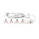Terminator 4 Way Universal Power Extension Socket 2 USB Socket 13A