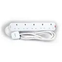 Terminator 5 Way UK Power Extension Socket 5M 1.25mm2 Cable 13A Plug