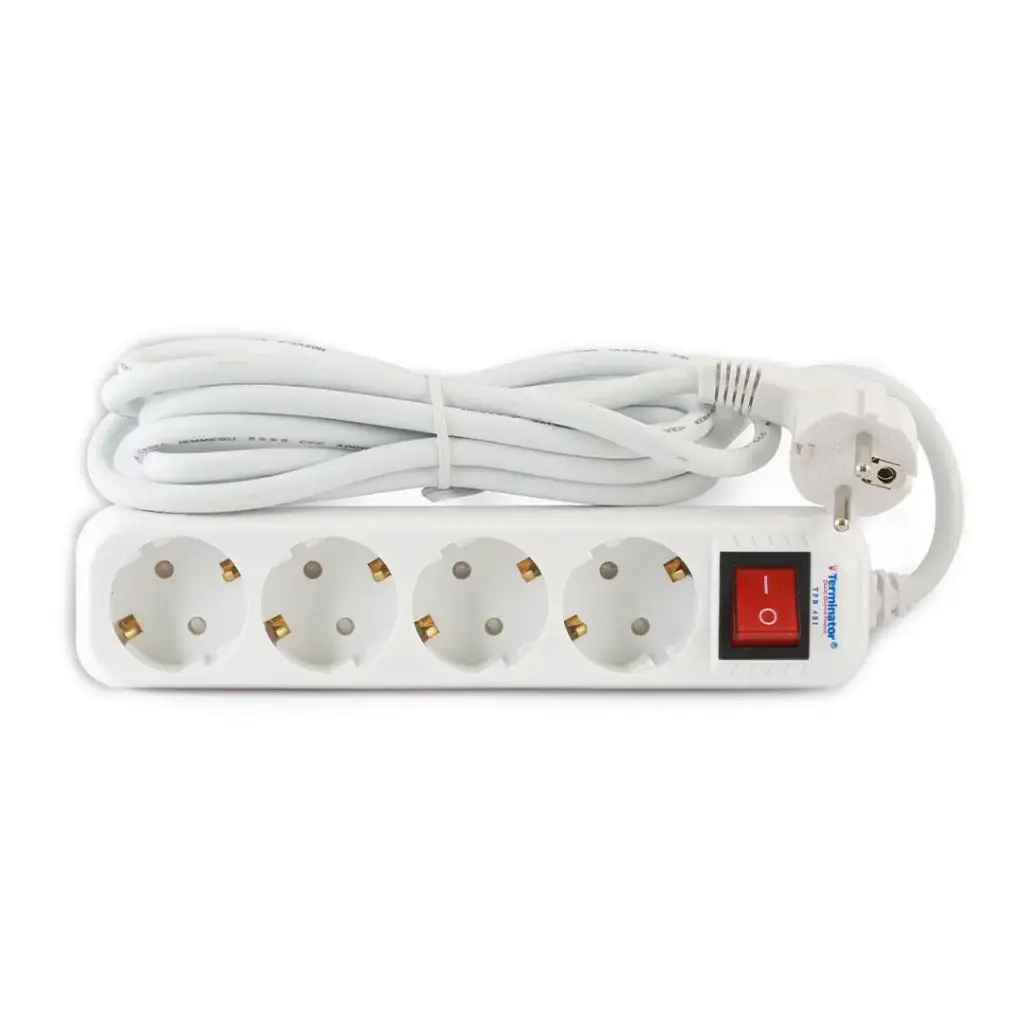 [TPB 4SI-16A] Terminator 4 Way Power Extension Socket W/S & I Suchko
