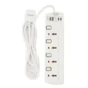 Terminator 4 Way Universal Power Extension Socket With Individual Switches, Indicators and 4 USB (2 USB-A & 2 USB-C,  USB Output Max DC 5V 4600mA) 3M Cable 13A