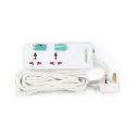 Terminator 2 Way Universal Power Extension Socket 3M Cable 13A