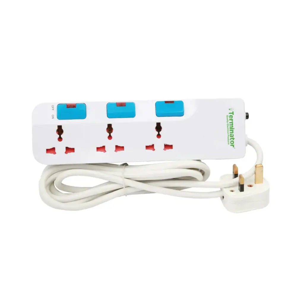 [TPB 813] Terminator 3 Way Universal Power Extension Socket 3M Cable 13A