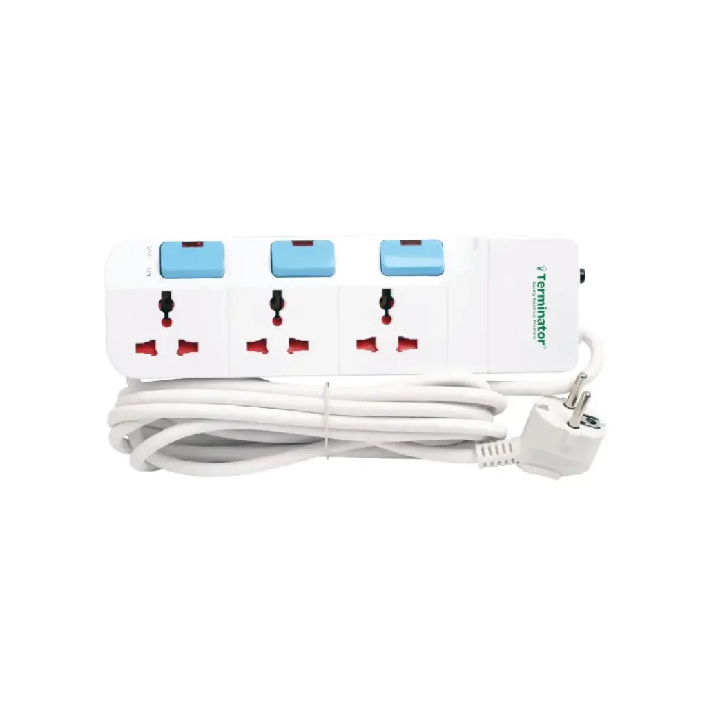 [TPB 813-2RP-5M] Terminator 3 Way Universal Power Extension Socket 2RP 5M Cable