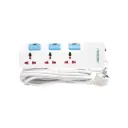 Terminator 3 Way Universal Power Extension Socket 2RP 5M Cable