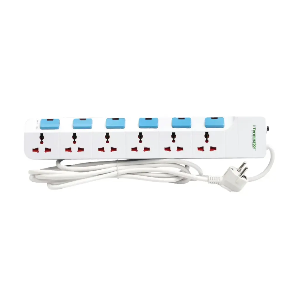 [TPB 816-2RP] Terminator 6 Way Universal Power Extension Socket 2RP 3M Cable