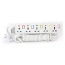 Terminator 5 Way Universal Power Extension Socket With Individual Switches & Indicators 5M 13A