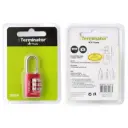 Terminator Combination Pad Lock (20mm) (Red)