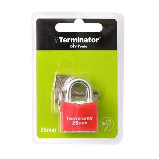 [TPL 3025/R] Terminator Pad Lock (25mm) (Red)