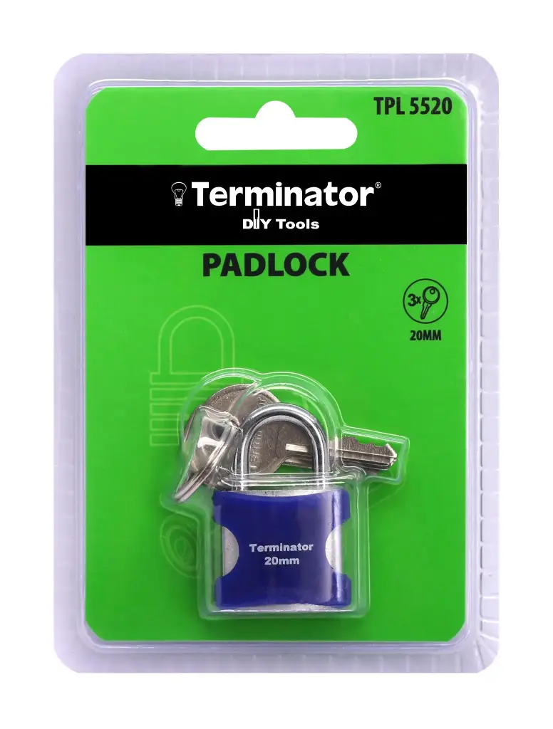 [TPL 5520] Terminator Pad Lock (20mm) Assorted Colors