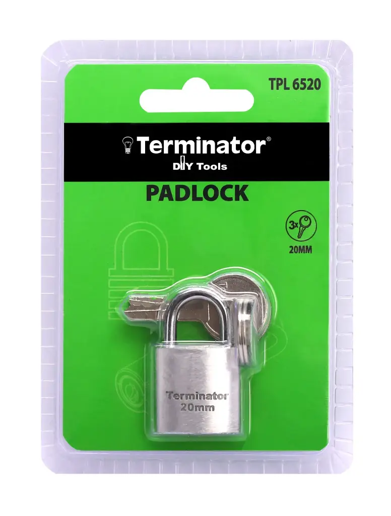 [TPL 6520] Terminator Pad Lock (20mm) Silver