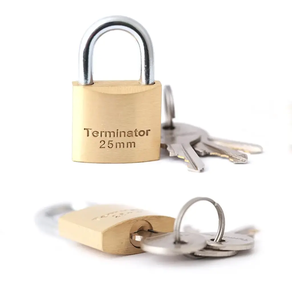 Terminator Brass Pad Lock (25mm) Replacement Of TPL 7725