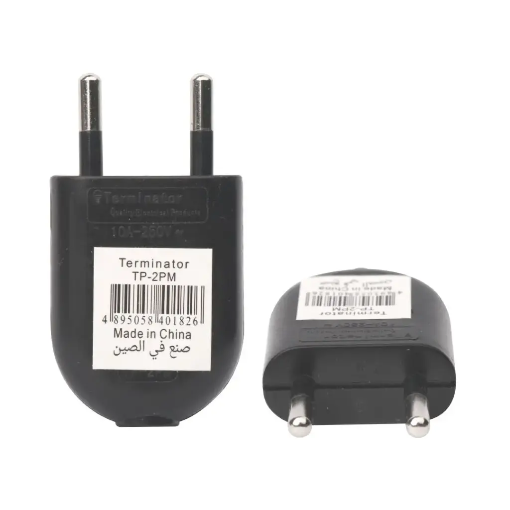 Terminator Top Plug 10A Fuse 2 Pin Plug Black