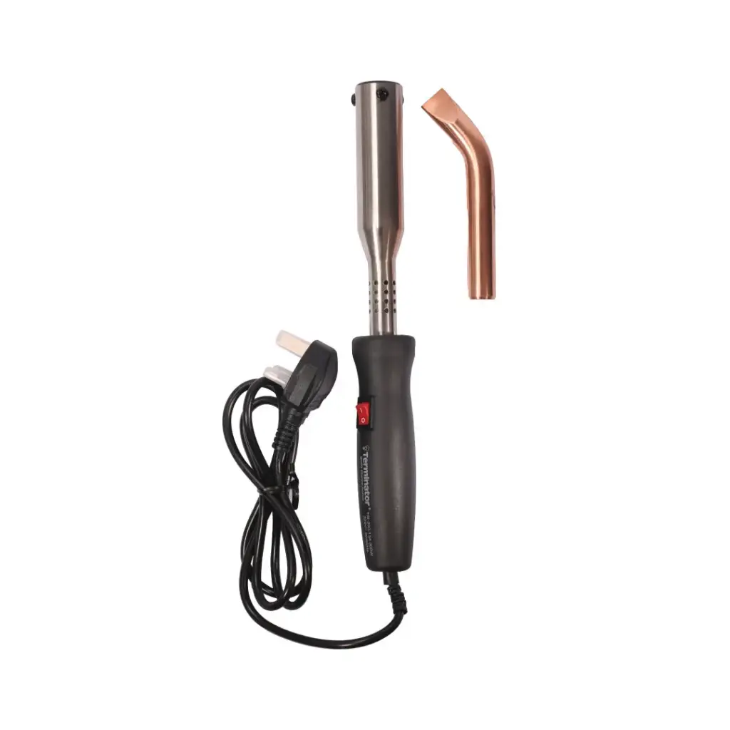 Terminator Soldering Iron 300W with 13A plug, 8 Gm Solder Wire, Metal Stand and long life Tip.