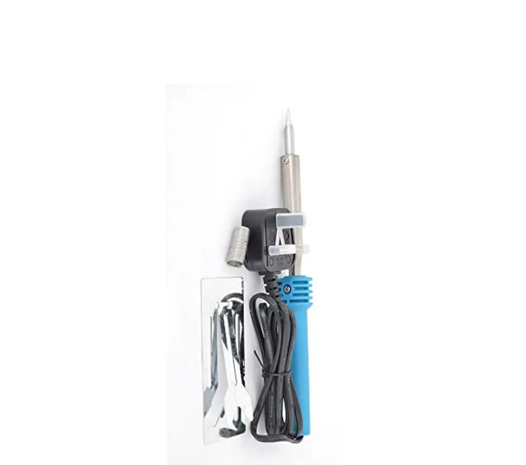 Terminator Soldering Iron 80W with 13A plug, 8 Gm Solder Wire, Metal Stand and long life Tip.