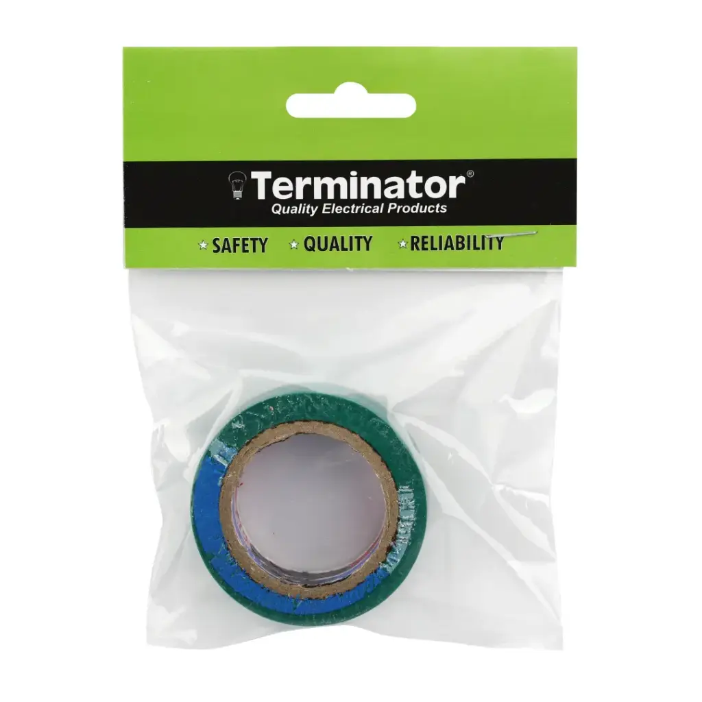 Terminator Maat P.V.C Insulating Flame Retardant & Pressure sensitive Tape 0.13mm X 18mm X 10yards (Green)