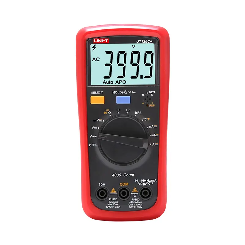 [UT 136C+] Terminator Digital Multimeter 1000V AC/DC 10A AC/DC Cap Freq Temp