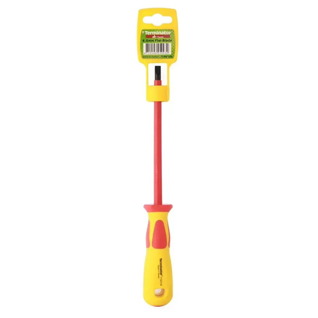 Terminator Screw Driver Slotted 6.5*150mm (-) With Comfort Grip Rubber Handle (Taiwan)