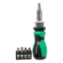 Terminator Screw Driver Set 5 in 1, 1 Pc Ratchet Screwdriver & 5 Pcs Bits