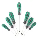 Terminator Screw Driver Set 7 Pcs 3*75mm 5*75mm 6*100mm 6*150mm (+&-) Handle With Tooth Comfort Grip (Taiwan)