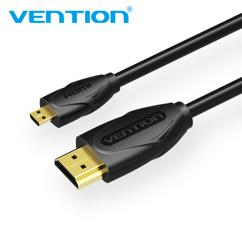 [VAA-D03-B100] VENTION Micro HDMI Cable 1M Black Model # VAA-D03-B100