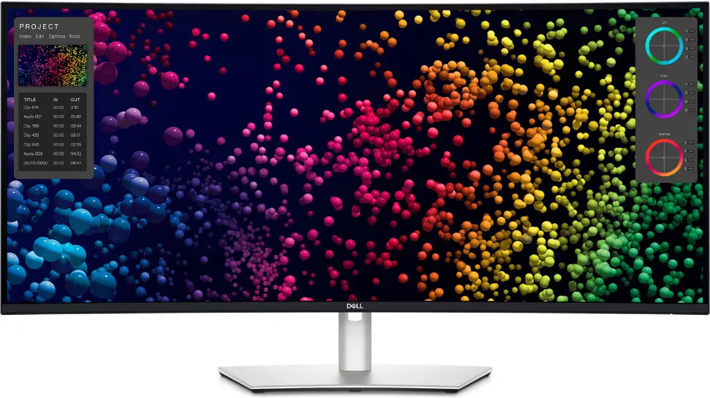 Dell UltraSharp U4025QW 40" Curved 5K2K WUHD Monitor – IPS Black, 120Hz, Thunderbolt™ 4 Hub, 99% DCI-P3, 2.5GbE Ethernet, VESA Mount, Height/Swivel/Tilt Stand 