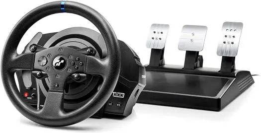 Thrustmaster T300 RS GT Racing Wheel for PS5 and PC – 1080° Wheel Rotation, Brushless Motor with Dual Belt System, Magnetic Technology for Precision, Includes T3PA-GT Pedals, Black TM-WHL-T300RS-GT