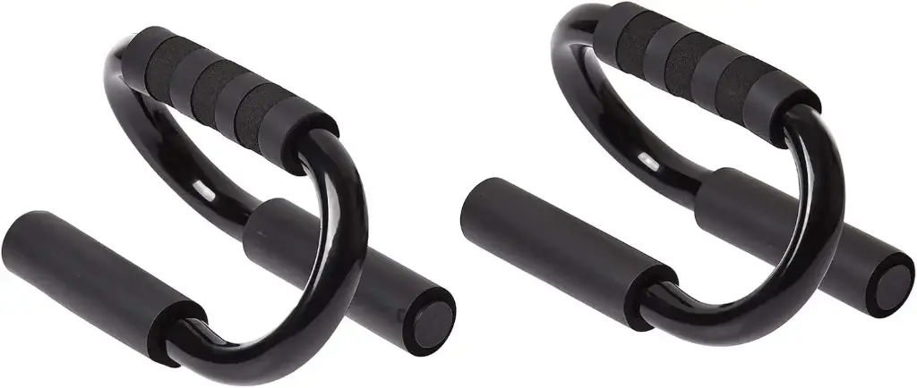 Top Sporting S Shaped Fitness Push Up Bar Stand Anti-Slip Holder, 21cm - Black