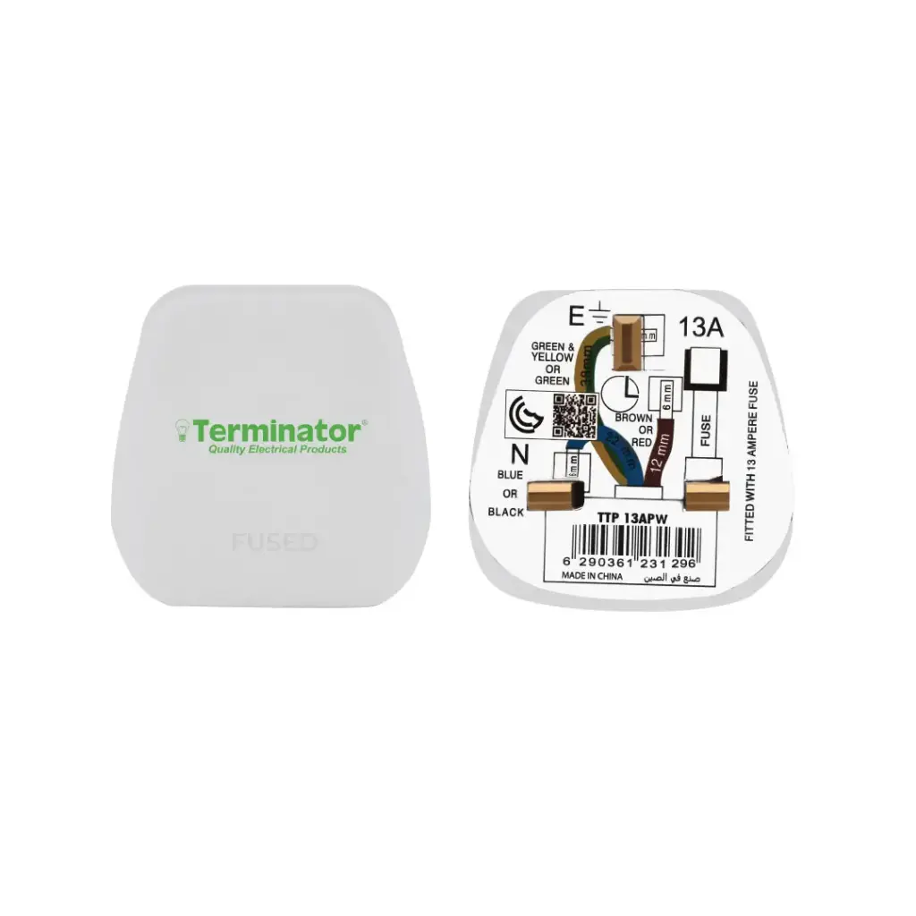 [TTP 13APW] Terminator 13A Power Plug White (TTP 13APW)