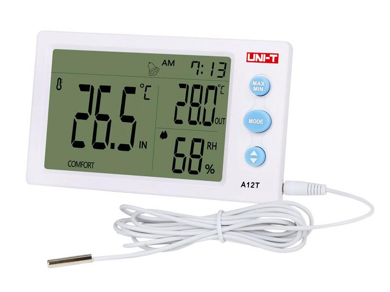 UNI-T A12T(Ce) Portable Mini Temperature & Humidity Meter - Indoor/Outdoor WHITE A12T