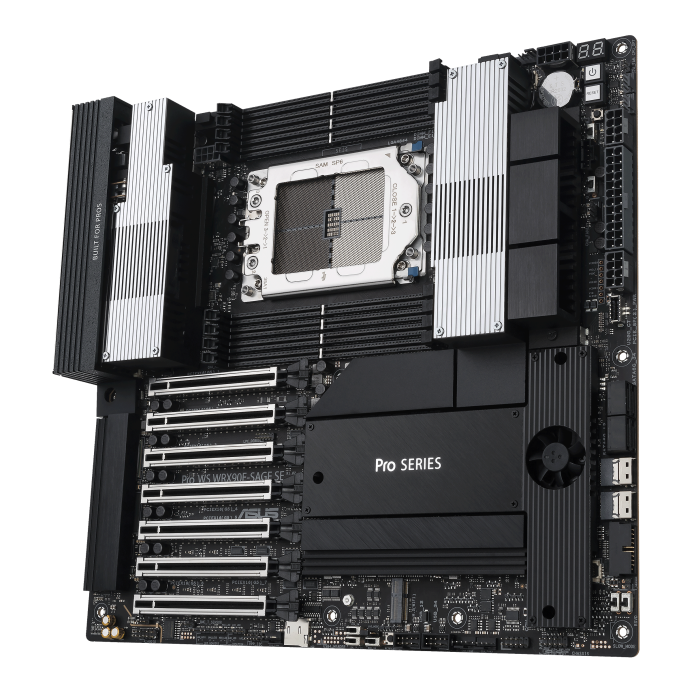 Asus 90MB1FW0-M0EAY0Pro WS WRX90E-SAGE SE (sTR5) EEB Motherboard  AMD Threadripper PRO 9000/7000 Ready, 7x PCIe 5.0 x16 Slots, Dual 10G LAN