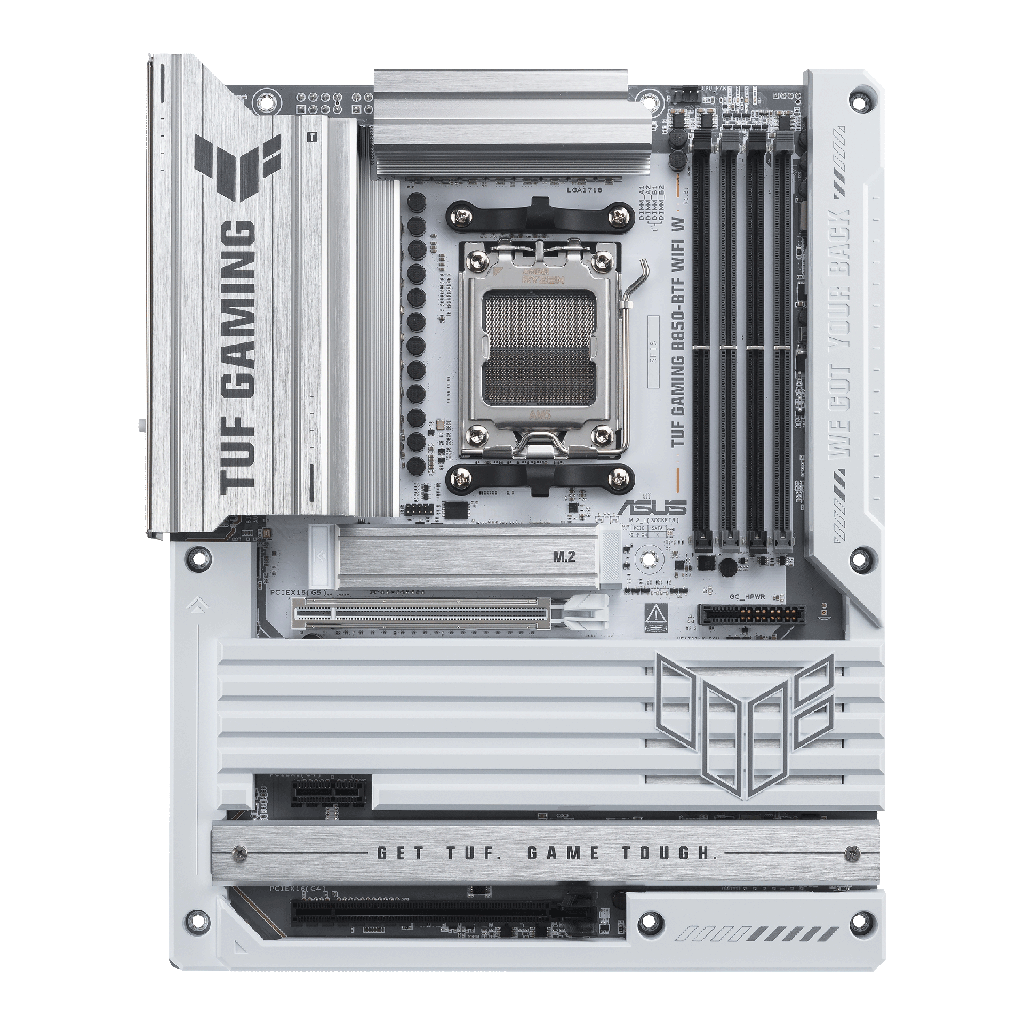 [90MB1KW0-M0EAY0] ASUS TUF Gaming B850-BTF WiFi W AM5 ATX Motherboard, AMD B850 Chipset, 4x DDR5 DIMM Slots up to 256GB, PCIe 5.0 x16 Expansion, 3x M.2 Storage Slots, Military-Grade Components, Gaming 90MB1KW0-M0EAY0