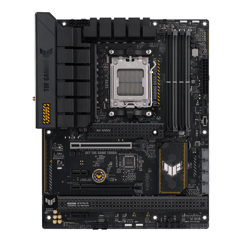 [90MB1BZ0-M0EAY0] ASUS TUF B650-PLUS WiFi DDR5 ATX Motherboard, AMD AM5 Socket with B650 Chipset, 4x DDR5 DIMM up to 128GB, PCIe 4.0 x16 SafeSlot, 3x M.2 Slots, Wi-Fi 6E, Bluetooth, 2.5Gb Ethernet 90MB1BZ0-M0EAY0