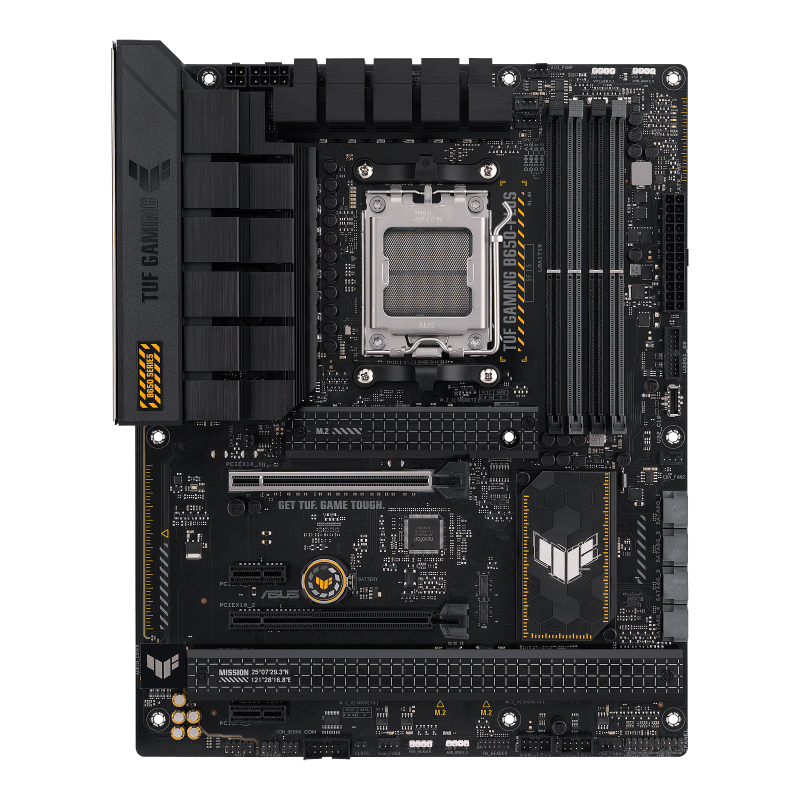 [90MB1BY0-M0EAY0] ASUS TUF B650-PLUS ATX Motherboard, AMD AM5 Socket with B650 Chipset, 4x DDR5 DIMM up to 128GB, PCIe 4.0/3.0 x16 Expansion, 4x SATA 6Gb/s, M.2 Slots, HDMI and DisplayPort 90MB1BY0-M0EAY0