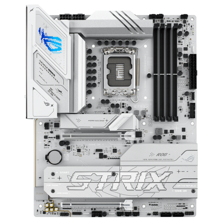 [90MB1JI0-M0EAY0] ASUS ROG Strix B860-A WiFi LGA1851 ATX Motherboard, Intel B860 Chipset, 4x DDR5 DIMM up to 256GB, PCIe 5.0 x16 SafeSlot Expansion, 4x M.2 Slots, Wi-Fi and Bluetooth Connectivity, White 90MB1JI0-M0EAY0