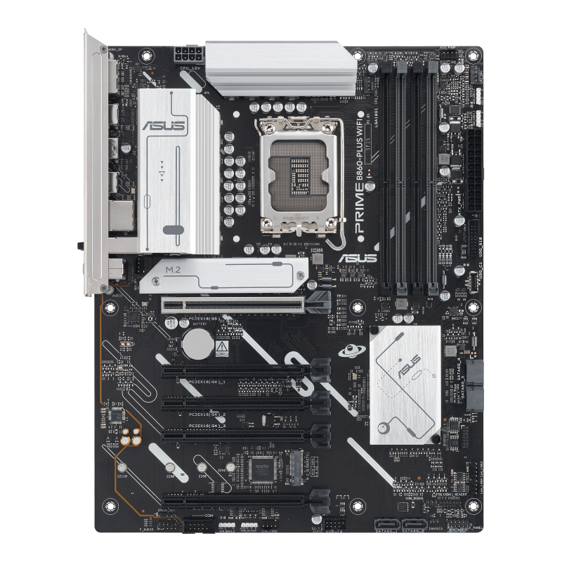 ASUS PRIME B860-PLUS WiFi LGA1851 ATX Motherboard, Intel B860 Chipset, 4x DDR5 DIMM up to 256GB, 5x PCIe x16 Slots, 2x M.2 Storage Slots, Wi-Fi and Bluetooth Connectivity, Stable 90MB1K50-M0EAY0