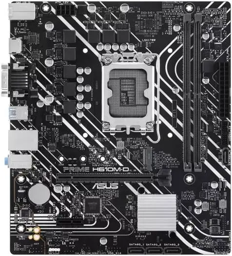 [90MB1G80-M0EAY0] ASUS 90MB1G80-M0EAY0 H610M-D LGA1700 Motherboard, H610 2x DDR5