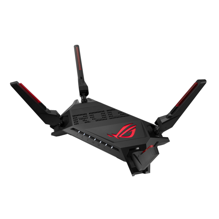 ASUS ROG Rapture GT-AX6000 WiFi 6 Gaming Router, up to 6000 Mbps, Dual 2.5G Ports, WAN Aggregation, Game Acceleration, AiMesh Support, Black, Model 90IG0780-MU9B00