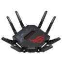 ASUS ROG Rapture GT-BE98 Quad-Band WiFi 7 Gaming Router, 320MHz Bandwidth with Speeds up to 25Gbps, Dual 10G Ports, Mobile Game Mode, AiMesh and VPN Features, Model 90IG08F0-MO9A0V