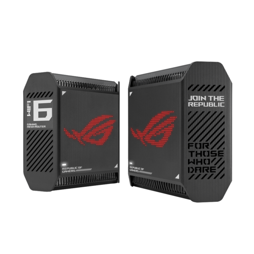 ASUS ROG Rapture GT6 Tri-Band WiFi 6 Mesh Gaming Router, 2.5Gbps Port, 1.7GHz Tri-Core CPU, OFDMA & MU-MIMO, Supports 160MHz Channels, 2-Pack B-1-PK White, Model 90IG07F0-MU9A30